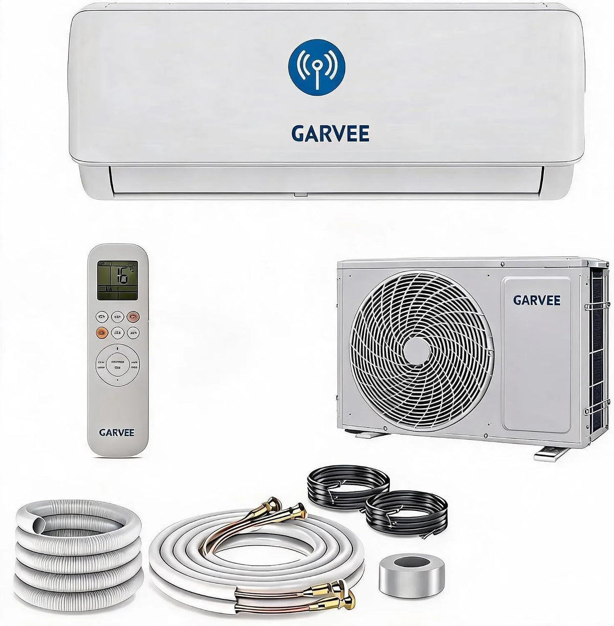 Klimaanlage R32, Timer, Wohnzimmergestaltung, Inverter, leise, Zentrale Klimatisierung, Heiz- & Kühlfunktion, Für Schlafzimmer, Büro & Wohnzimmer