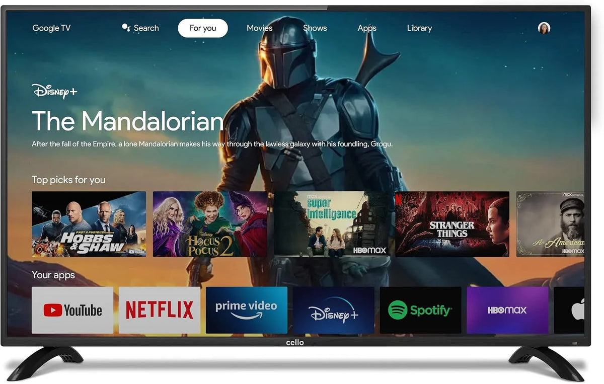 Google C4020GDE Smart TV, 40 Zoll, Fernseher, Android OS, Full HD, 100 cm Diagonale, Cello C4020GDE 40'