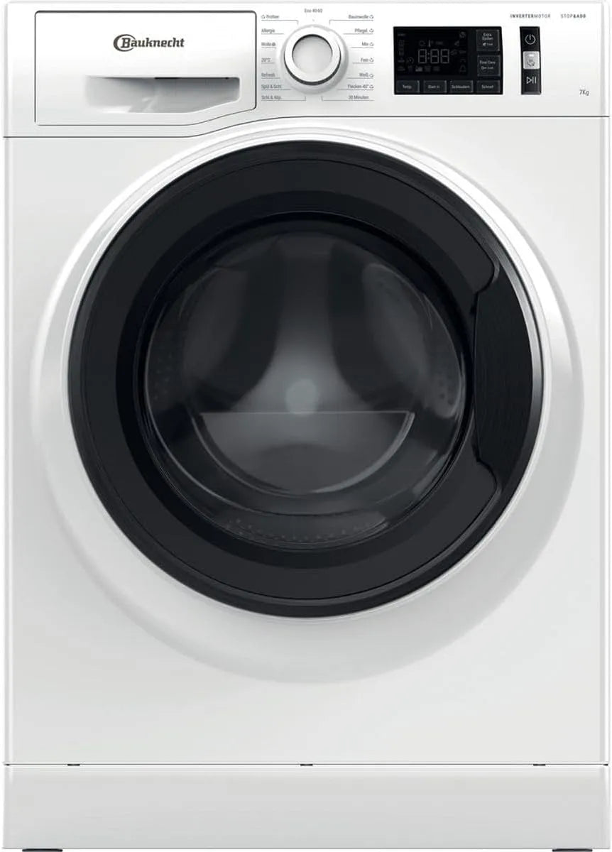 Bauknecht Waschmaschine, 85 x 59, 5 x 54 cm, 7 kg, Energieklasse A, freistehend, Hygiene, Weiß, Fleckentfernung ab 40°, Bauknecht - WM Class 7A