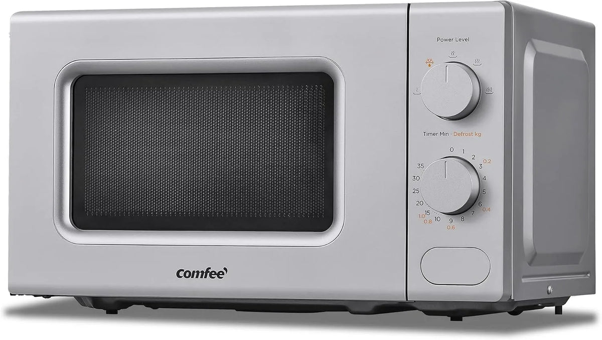 Mikrowelle CM-M202CC, 20 L, 700 W, Timer, Auftaufunktion, Mikrowellenofen, Grau, 5 Leistungsstufen, kompaktes Design - CM-M202CC, 20 Liter