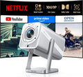 Projektor 1080P 600ANSI, tragbar, Outdoor, WLAN, Bluetooth, Dolby Audio, 4K UHD, Full HD, Beamer, Smart Beamer, Auto Vertikale Trapezkorrektur mit
