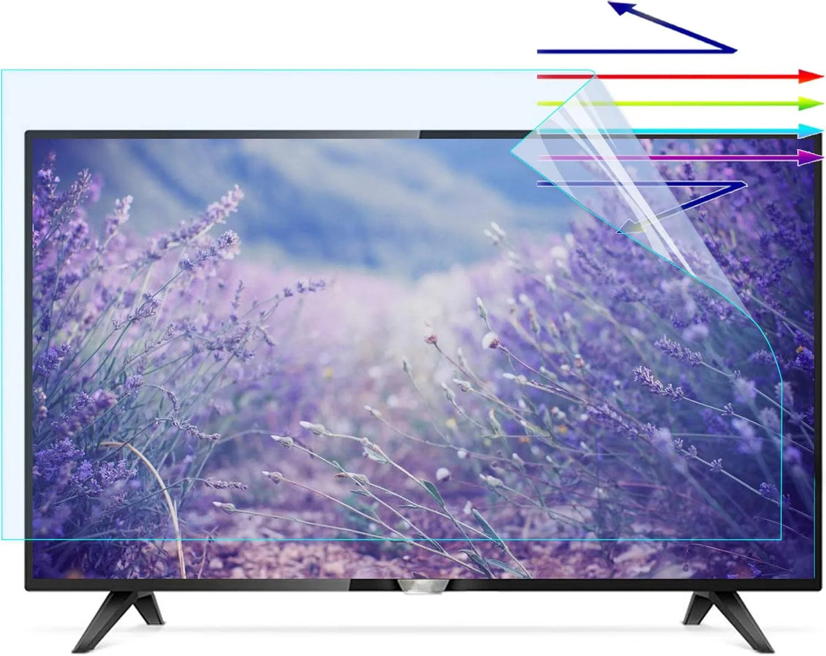 Smart TV, 58 Zoll, Fernseher, Anti-Kratz-Monitorfolie, Anti-Blaulicht-Staubschutzfilterfolie, TV-Bildschirmschutzfolie, Blendschutzfilter