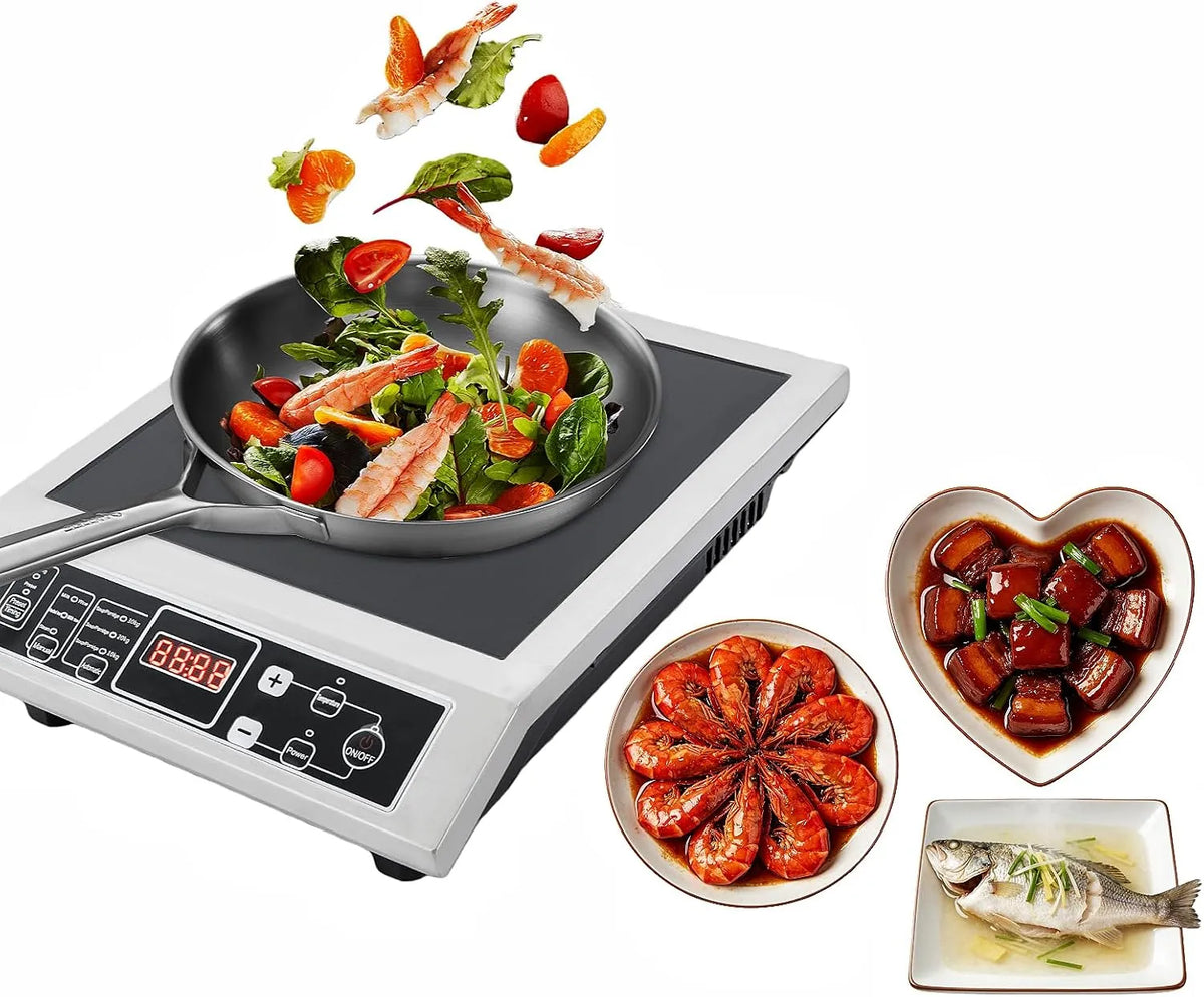Induktionskochfeld, 42 x 35cm, 3500 W, Induktionsplatte, Timer, freistehend, Kochen