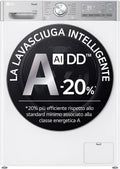 LG D4R9513TPWC Waschtrockner, 7 kg, Energieklasse D, Waschmaschine, Trockner, Dampf, WLAN, Weiß, TurboWash 360, Serie R9, 1400 Umdrehungen, Klasse D