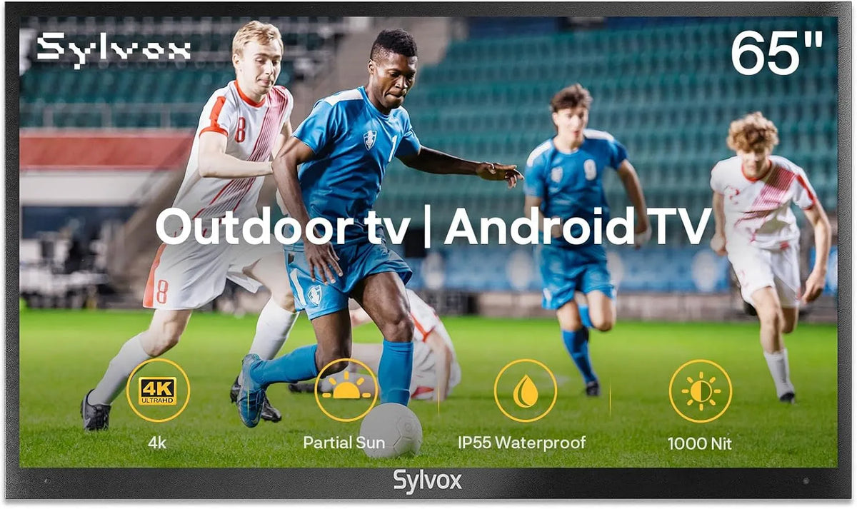 Google 1000Nits Smart TV, 65 Zoll, Fernseher, 4K UHD, HDR, Dolby Audio, Outdoor, IP65, Android OS, DVB-T2, IP55 wasserdicht, HBBTV, Google Assistant