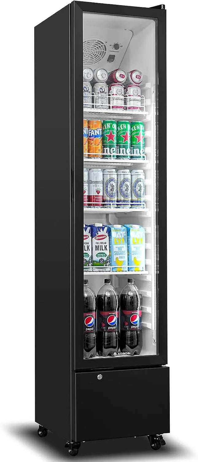 Kühlschrank, 230 L, AAOBOSI, Glas, AAOBOSI 230L Getränkekühlschrank mit Glastür
