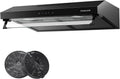 Dunstabzugshaube, 60cm, 333 m3/h, Küchenhaube, GASLAND UC60BS, Abluft- und Umluftbetrieb, Touch-Bedienung, leise, 3 Stufen Touch Control Unterbauhaube