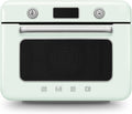 Smeg COF01PGEU Backofen, 1800 W, Dampf, 33 automatische Rezepte, abnehmbarer Tank, 10 Kochfunktionen, Dampfgaren, Pastellgrün, Entkalkungsfunktion