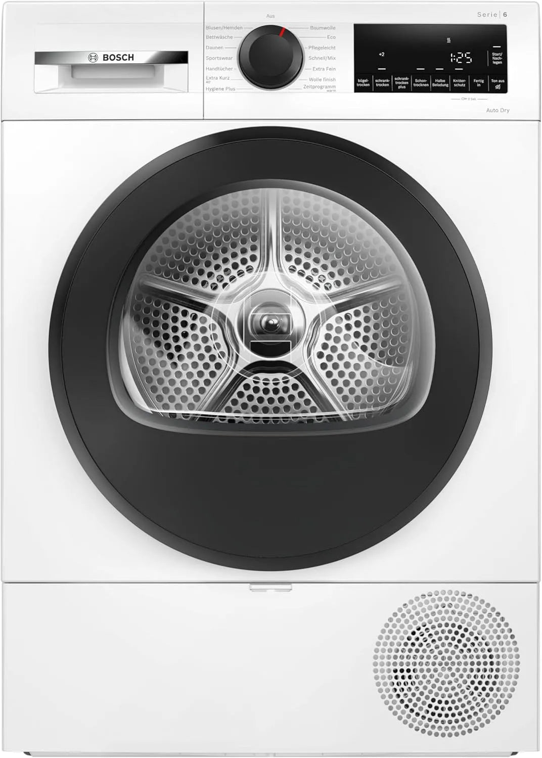 Bosch Serie 6 WQG243D41 Wäschetrockner, 9 kg, Bosch Serie 6 Wärmepumpentrockner 9 kg Trommelbeleuchtung WQG243D41