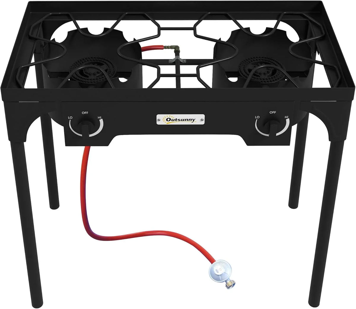 2-Flammen Propanherd 92000BTU, h 79x40x76cm, Outsunny 2-Flammen 92000BTU