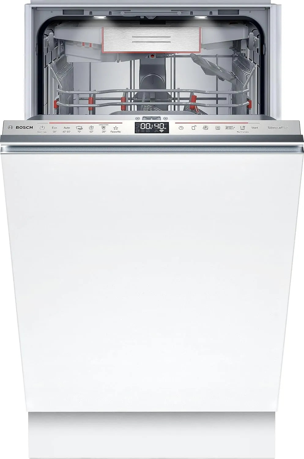 Bosch Serie 6 SPV6EMx05E Geschirrspüler, 45 cm, aquaStop, Slim-Format, vollintegriert, leise, EcoSilence Drive, Duo Power für beste Reinigung