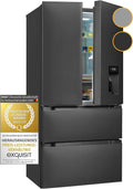 Exquisit FD490-160-WS-200E Kühlschrank, 506 L, No Frost, Edelstahl, Exquisit French-Door-Kühlschrank FD490-160-WS-200E inoxlook-az insgesamt 506 l