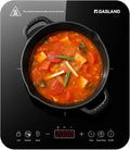 Induktionskochfeld, 27 cm, 2000 W, Induktionsplatte, GASLAND IH271BTA 3-Stunden-Timer, 2 Temperaturzonen, Schwarz, 10 Leistungsstufen