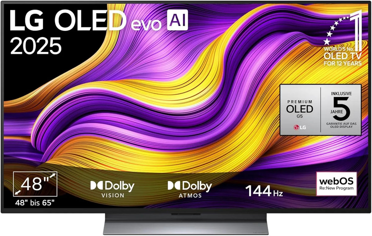 LG OLED48G56LS Smart TV, 48 Zoll, 120 Hz, Fernseher, 4K UHD, webOS, α11 4K AI-Prozessor, Dolby Vision, Modelljahr 2025, 121 cm, webOS 25, OLED evo
