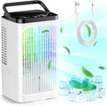Klimaanlage 1200ml, Timer, großer Wassertank, 7 Farben Nachtlicht, 2 Sprühstufen & 4 Geschwindigkeitsstufen, Klimaanlage Mobil, Cremeweiß