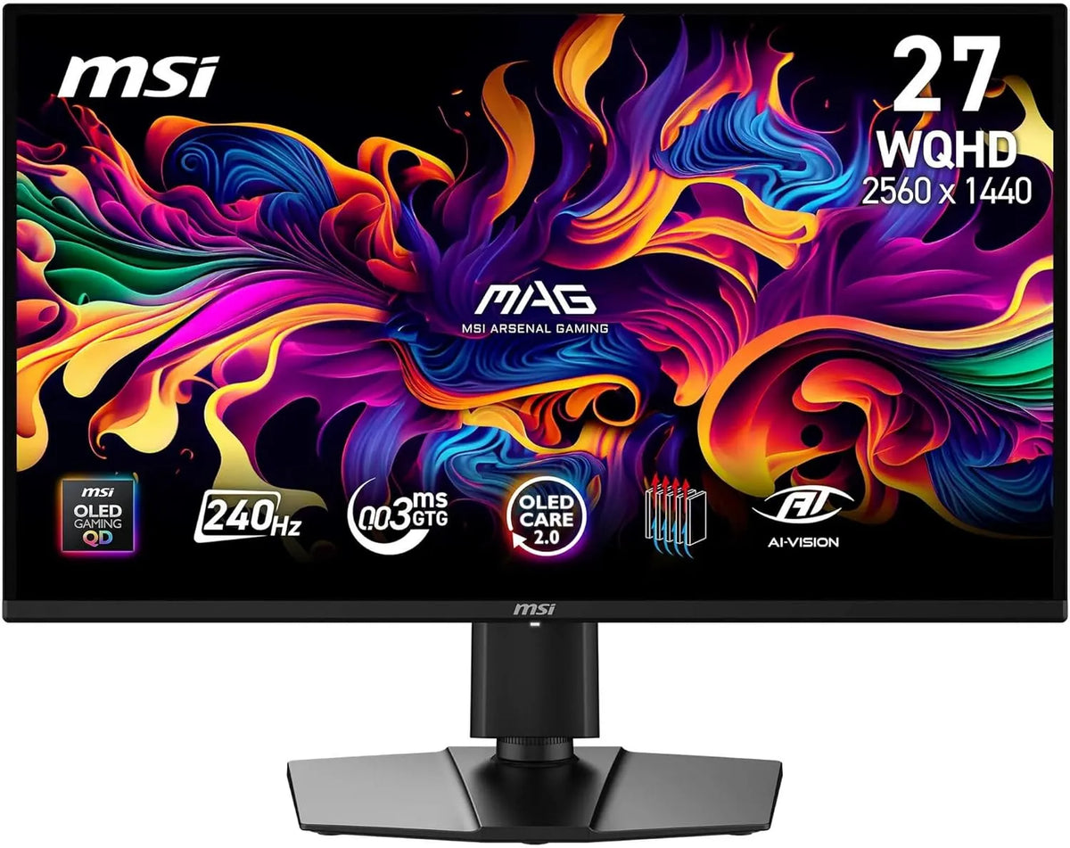 MSI 274QP x24 Monitor, 26, 5 Zoll, Gaming-Ausstattung, WQHD, OLED, PC-Bildschirm