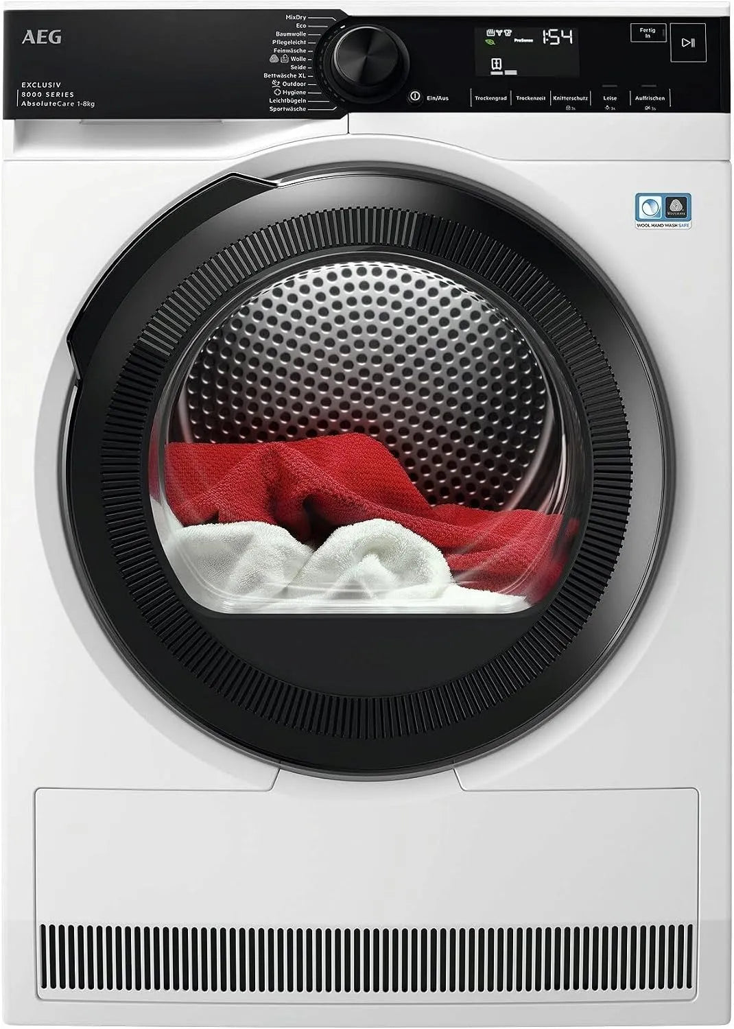 AEG Serie 9000 3D-Scan Wäschetrockner, 8 kg, 3D-Optik, TR9H75680, Serie 9000: AbsoluteCarePlus Daunentrocknung, Punktgenaue Trockenergebnisse mit
