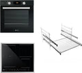Bauknecht Protect, 1 Backofen, 60 cm, Einbau, Schwarz, Clean FlexiDuo, MyMenu, Glaskeramik-Kochfeld, Bauknecht BAKO BLACK STEAM PROTECT, Pyrolyse