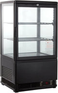 Kühlvitrine KV-58S, 58 L, Schwarz, doppeltverglaste Scheiben, GastroHero Kühlvitrine 58 L