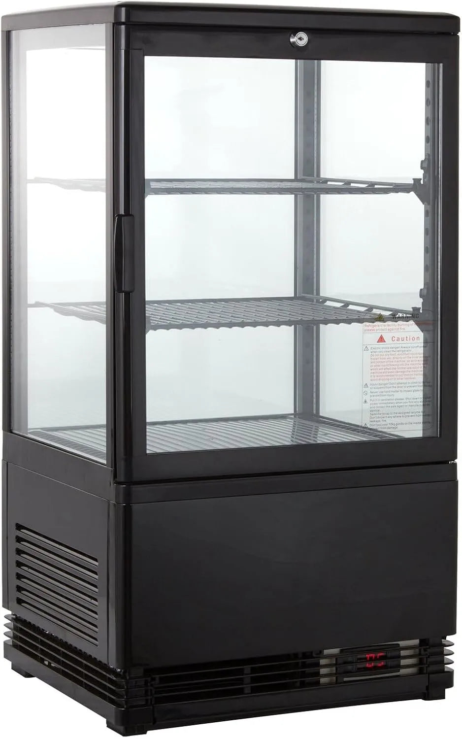 Kühlvitrine KV-58S, 58 L, Schwarz, doppeltverglaste Scheiben, GastroHero Kühlvitrine 58 L