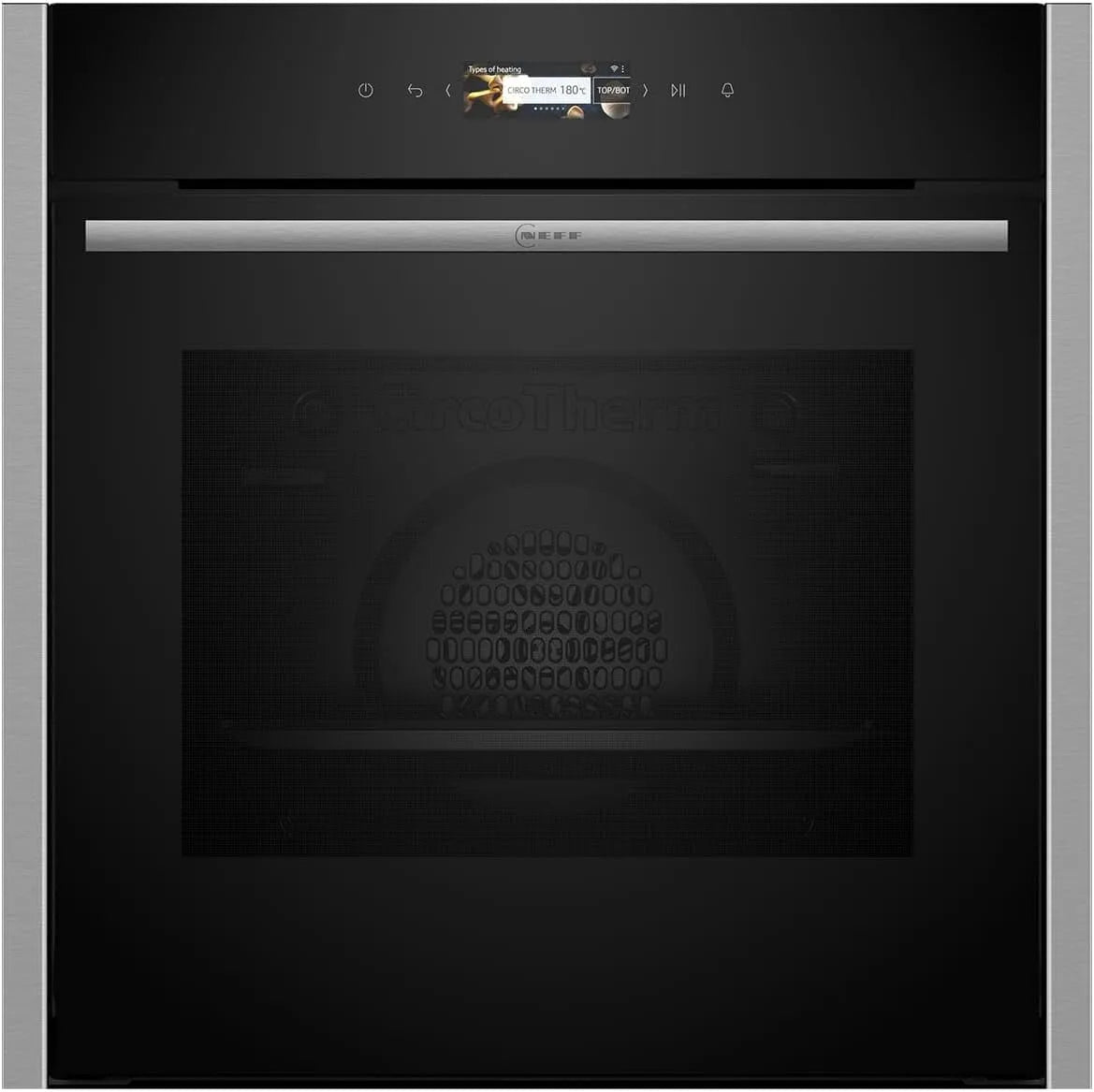 NEFF B24CR31N0 Backofen, 60 x 60cm, Einbau, Touch-Bedienung, Edelstahl, Full Touch TFT-Display, N 70, Made in Germany, CircoTherm, Eco Clean