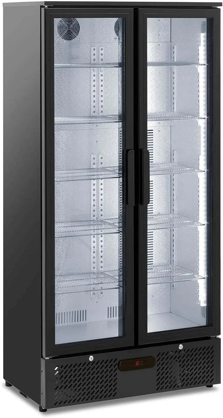 Kühlschrank, 458 L, Royal RC-BC004, Gastronomie, Glas, Royal Catering RC-BC004 Getränkekühlschrank 458 l Schwarzer