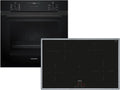 Siemens EQ524I3BZ HB237GBB3 Backofen, autark, Edelstahl, Schwarz, Siemens Set EQ524I3BZ Backofen Deep Black Inox HB237GBB3 + Induktionskochfeld autark