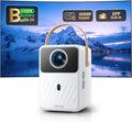 Smart TV 1080P 720P, Fernseher, USB, Outdoor, WLAN, Bluetooth, Android OS, Full HD, iOS, Mini Beamer【Eingebauter Akku & Android TV】 Toptro 1080P Full
