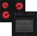 Kochfeld, Telefunken ECH65A-B2, Einbau, Telefunken ECH65A-B2 Einbauherd-Set Elektro-Herd-Kochfeld-Kombination