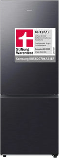 Samsung RB53DG706AB1EF Kühl-Gefrierkombination, 538 L, WLAN, Kühlschrank mit Gefrierfach, Schwarz, Wifi & AI Energy Mode, Twin Cooling+, 75 cm, 203