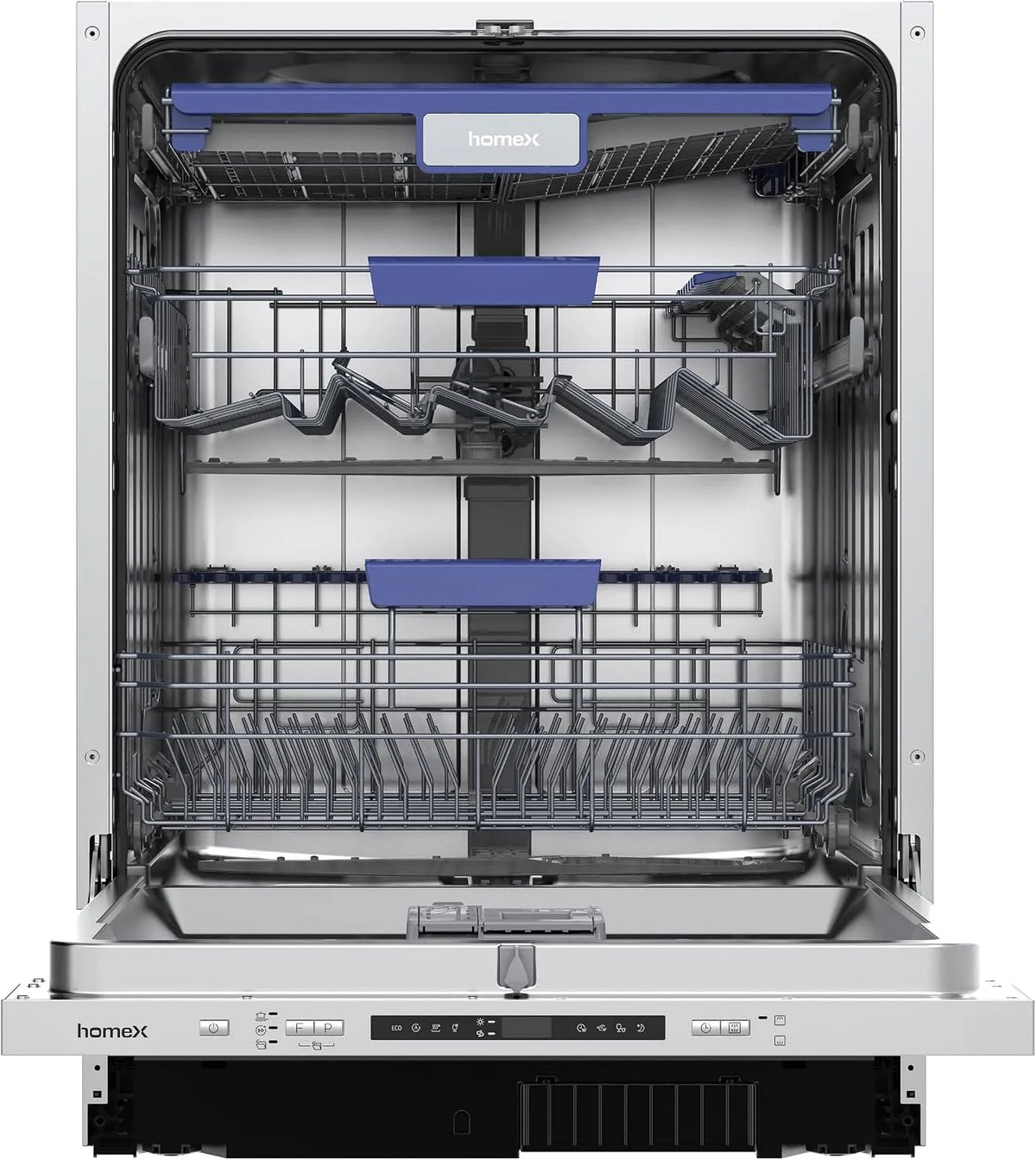 Geschirrspüler, 60 cm, Spülmaschine, homex DWFI601442A, vollintegriert