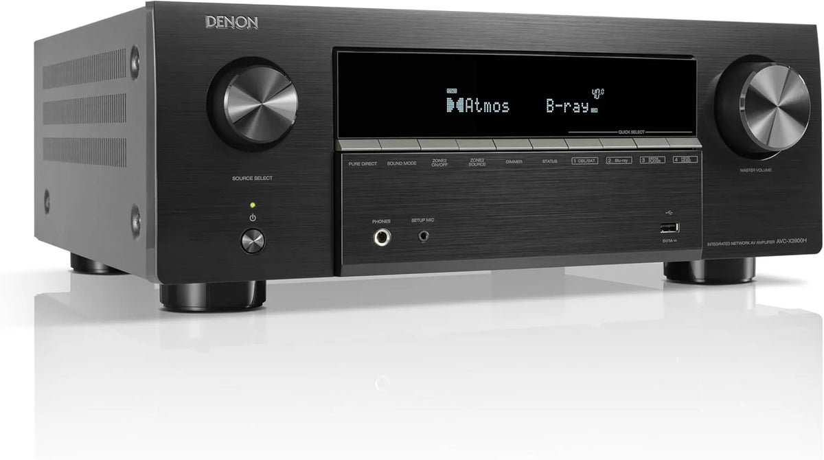 HiFi Verstärker mit Dolby Atmos, AV-Receiver, DTS:x, AURO-3D, Denon AVC-x3900H 9.4-Kanal, 6x HDMI 2.1, 8K, Eingängen und 2 Ausgängen, AirPlay 2