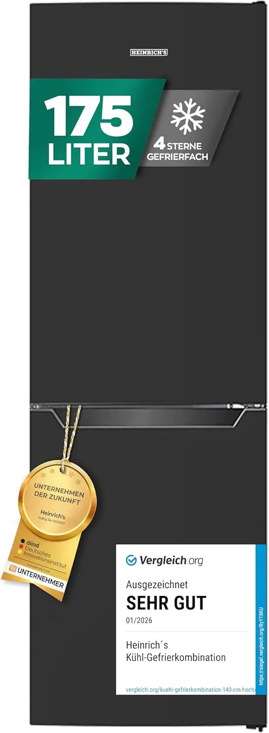 Elektrische Kühlbox 175Liter, 175 L, 39 dB, Energieklasse E, Gefrierfach, leise, 2 Temperaturzonen, mobile Kühlbox, Schwarz, Kühlvolumen 122L, xxL