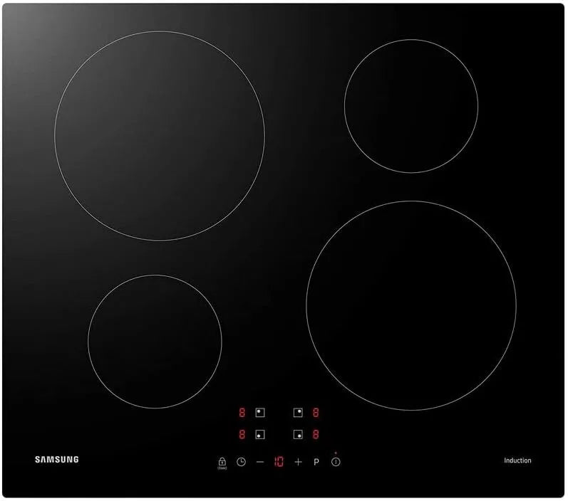 Samsung NZ64M3NM1BB Induktionskochfeld, 60 cm, 4 Kochzonen, Induktionsplatte, Boost, Touch-Bedienung, Kindersicherung, rahmenlos, autark, Schwarz