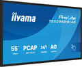 Digital Signage Display 2160p, 55 Zoll, 3840 × 2160, LCD-Werbedisplay, Touch-Bedienung, 4K UHD, digitaler Werbeanzeige, Schwarz, iiyama ProLite 140 cm