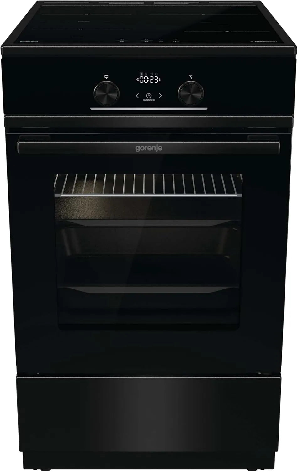 Gorenje C60BPG Standherd mit Backofen, 50 cm, 70 L, Kindersicherung, Pizza, Schwarz, Gorenje GEIT 5 C60BPG Elektro-Standherd mit Induktionskochfeld