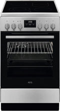 AEG CCB544OCBM Standherd mit Backofen, 50cm, Grill, Edelstahl, 1 Paar Teleskopschienen, Bräter- und Mehrkreiskochzone