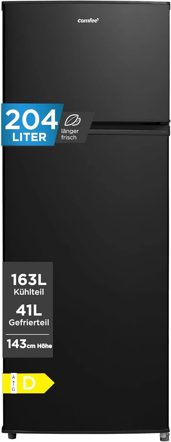 Kühlschrank, 204 L, 39 dB, Comfee', Gefrierfach, 143 cm Höhe, -24°C, EEK D, 39dB