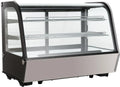 Kühlvitrine KV-160, 160 L, Schwarz, gewölbter Frontscheibe, GastroHero Kühlvitrine 160 L