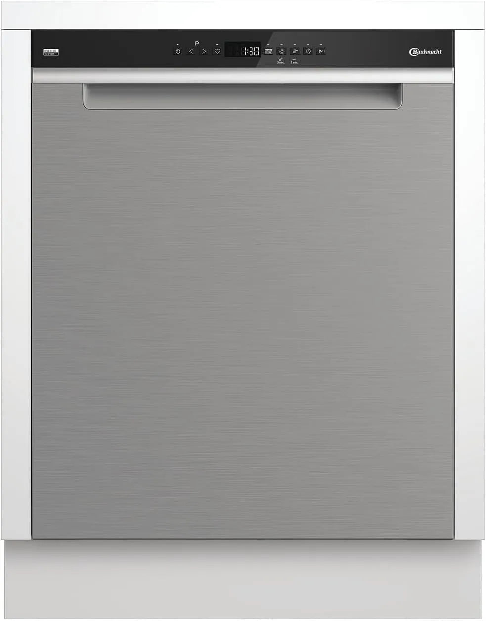 Bauknecht Geschirrspüler, 85 x 59 x 60 cm, Energieklasse B, Edelstahl, 15 Maßgedecke, NaturalDry, HxBxT
