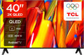 Google 40V5C Smart TV, 40 Zoll, Fernseher, QLED, HDR, Android OS, Full HD, TCL, Schlankes Design