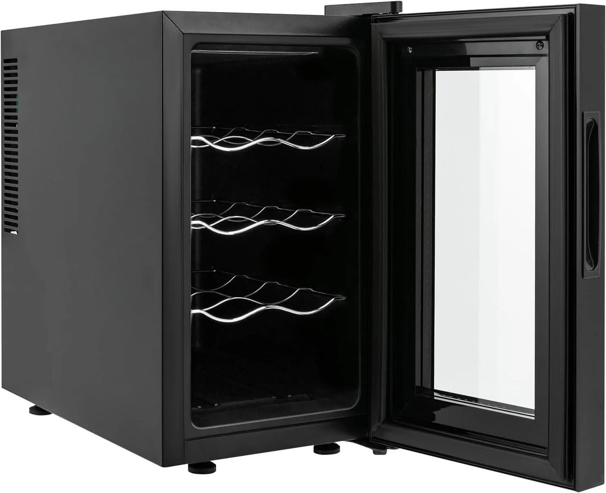Weinkühlschrank, 23 L, 8 Flaschen, Weinkühler, freistehend, Touch-Bedienung, Bar usw 23L, für Hause, Büro, Hotel