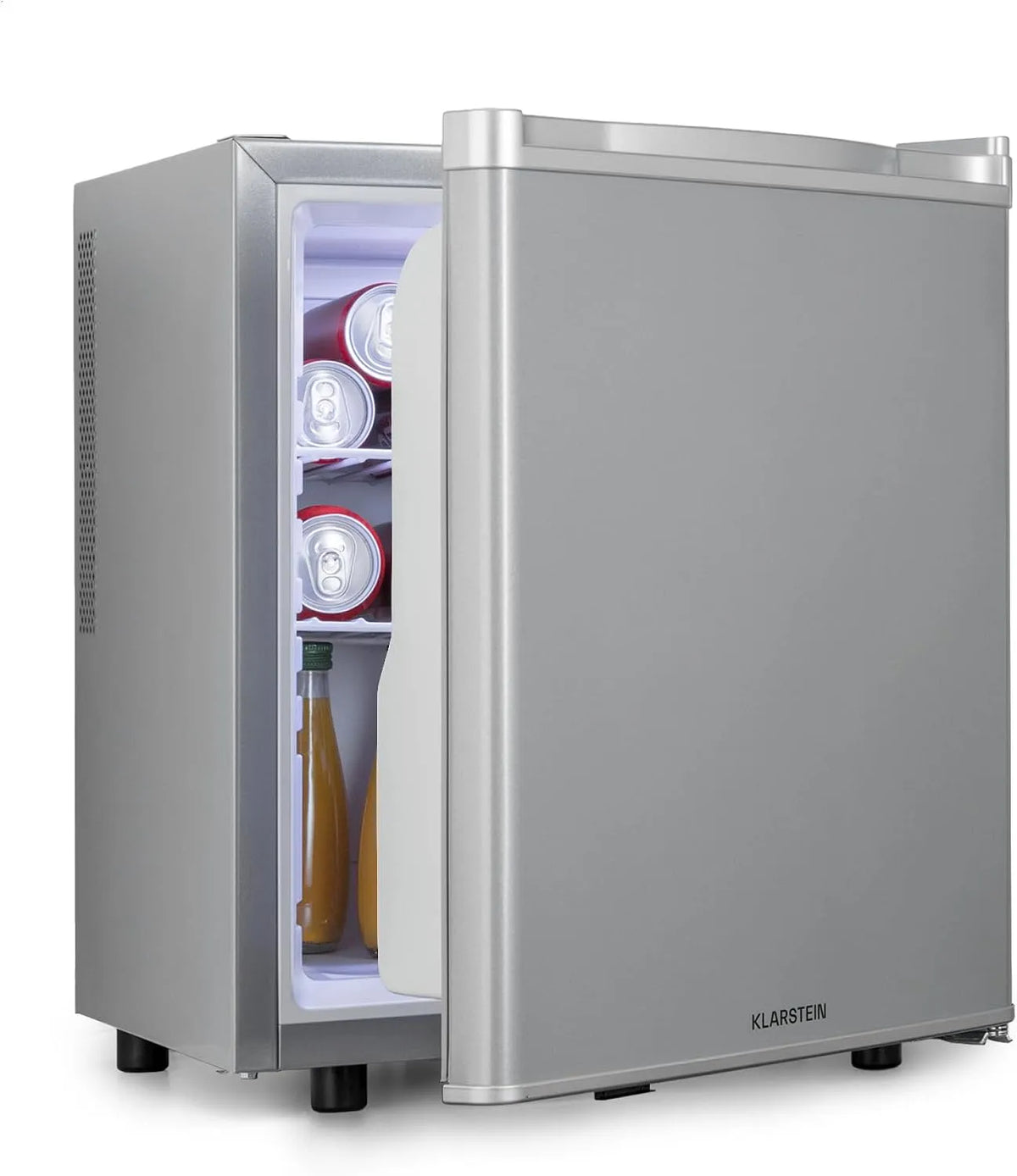 Klarstein Kühlschrank, 45 L, 5 bis 22 °C, leise, Kleine Minibar, Verstellbare Ablagen, Kleiner Skincar 5-22°C, Klein & Leise, Klarstein Mini, 45L