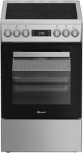 Bauknecht B5V8LMx Standherd mit Backofen, 60 L, 4 Kochzonen, Edelstahl, Heißluftbackofen mit 8 Funktionen, Hydrolyse-Reinigungsfunktion