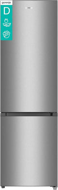 Gorenje RK418DPS4I Kühl-Gefrierkombination, 268 L, 55 × 180 × 55, 8 cm, Inverter, Kühlschrank mit Gefrierfach, Grau, 197L Plus 71L, LED Licht