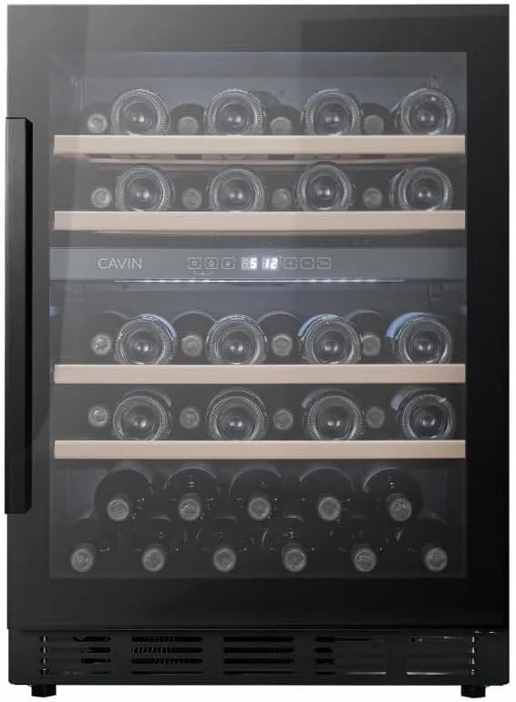 Weinkühlschrank 60D, 46 Flaschen, 2 Temperaturzonen, LED-Beleuchtung, Schwarz, zwei einstellbare Temperaturzonen, Arctic Collection 60D Fullglass