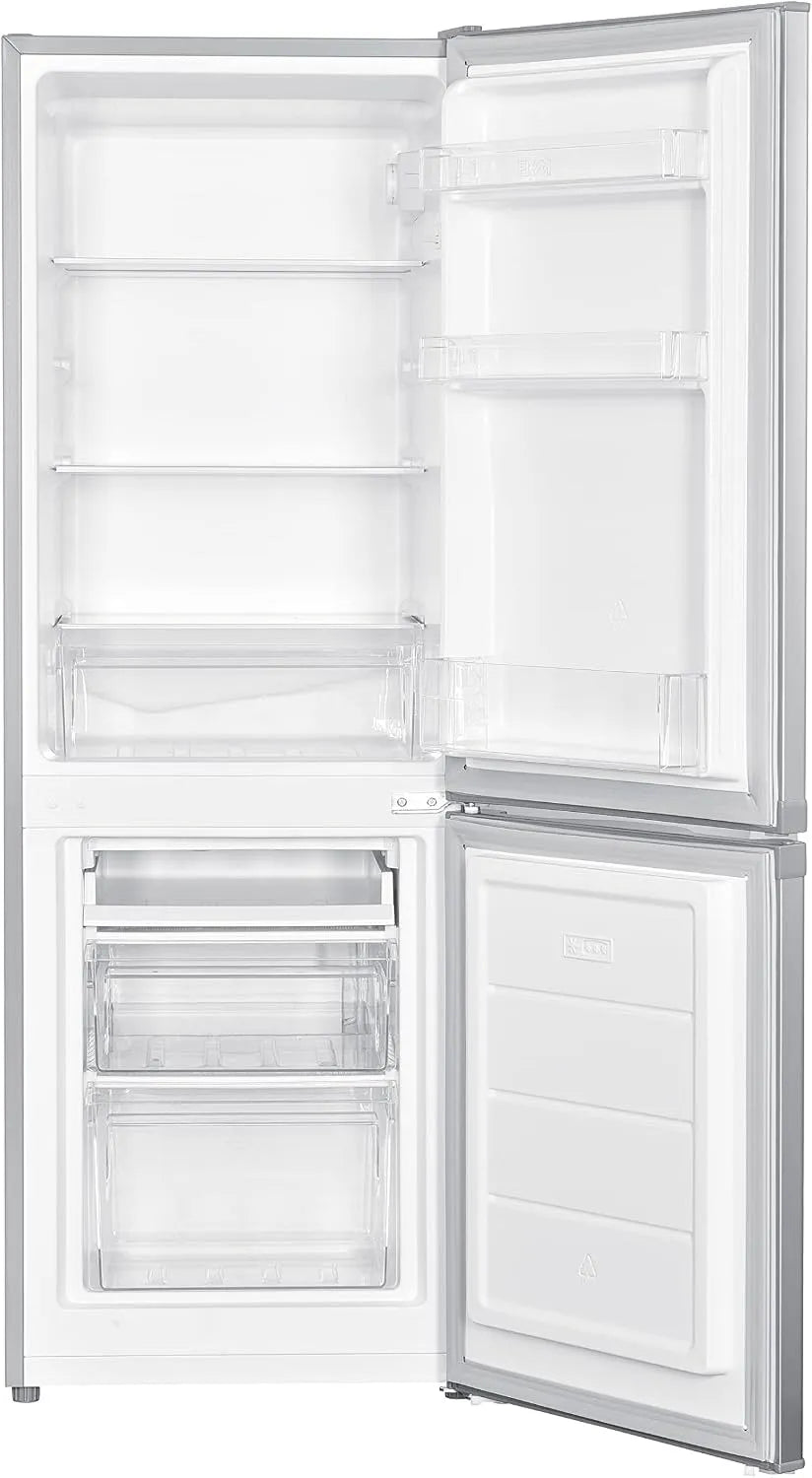 Kühl-Gefrierkombination, PKM KG173Ix-M, Kühlschrank mit Gefrierfach, Silber