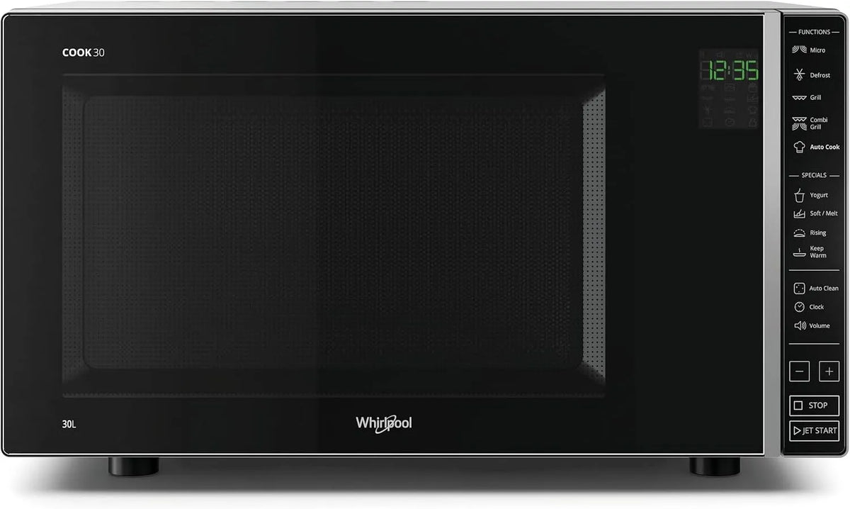 Whirlpool Mikrowelle, 30 L, 900/1050 W, Grill, Warmhaltefunktion, Mikrowellenofen, 30 L Garraum, Warmhalte-Funktion, AutoClean, Joghurt-Funktion