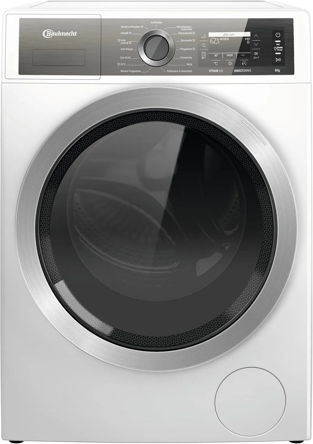 Bauknecht B7x 45Min., Waschmaschine, Hygiene, leise, -Refresh, A -30%, Volle Ladung 45Min, Gentle-Power, Finish, Direct Drive-Motor, Vollwasserschutz