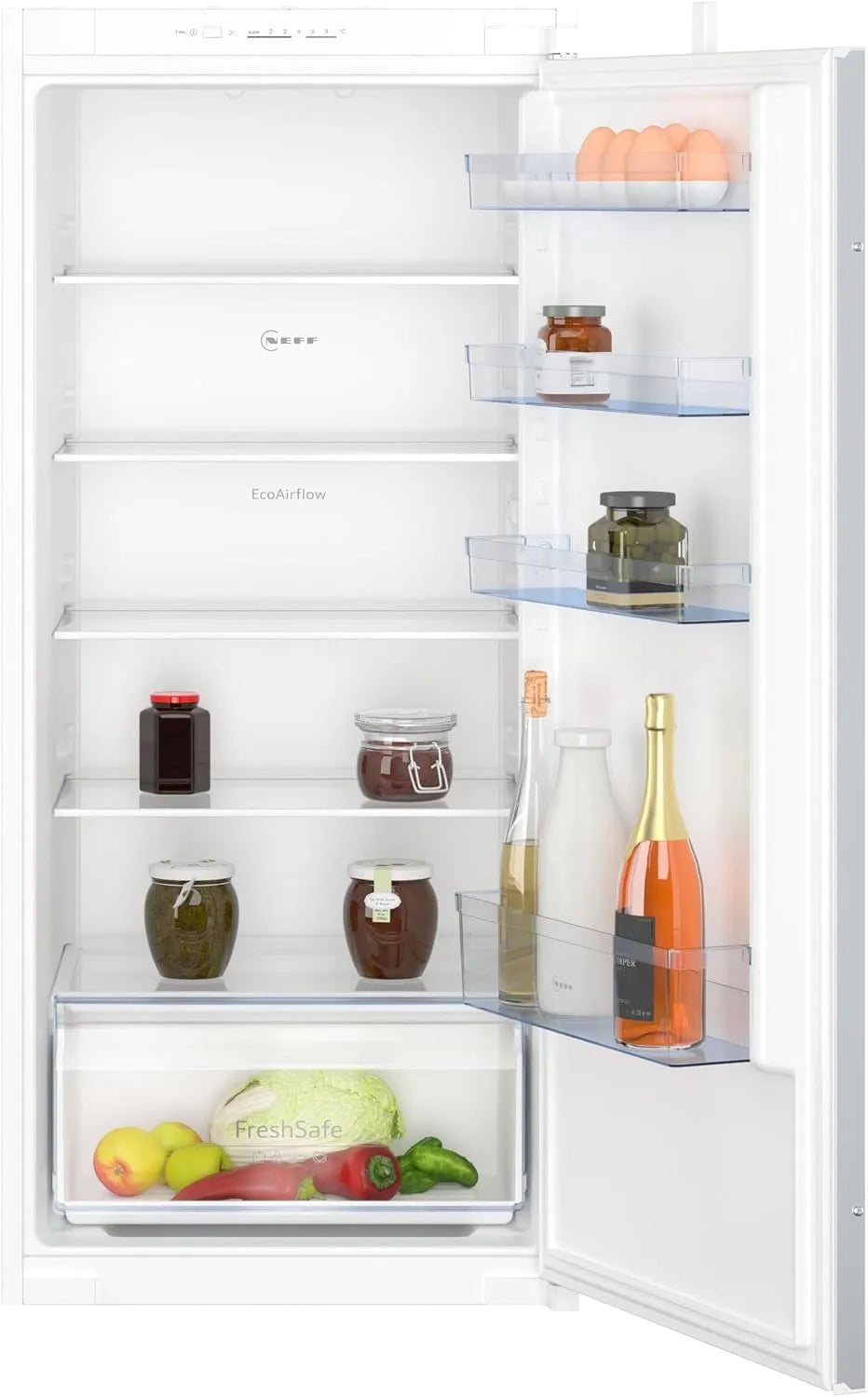 NEFF KI1411SE0 Kühlschrank, 204 L, 122, 5x56 cm, Einbau, LED-Beleuchtung, Gefrierfach, freshSafe, N 30, 204L Kühlen, Sicherheitsglasablagen